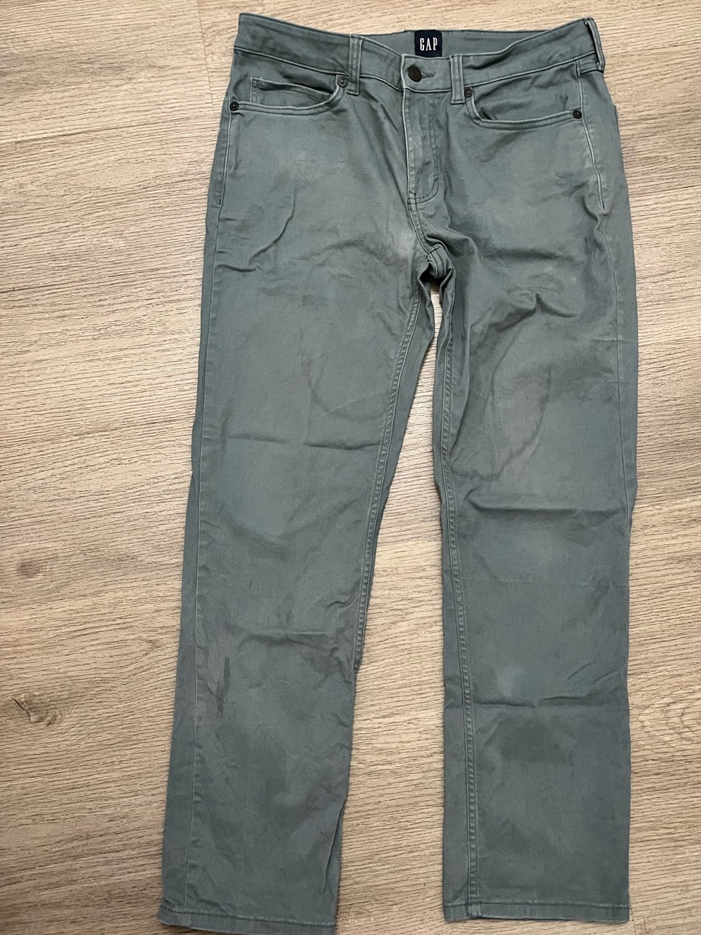 GAP Straight Leg Pants in Slate Green-Gray 32x30